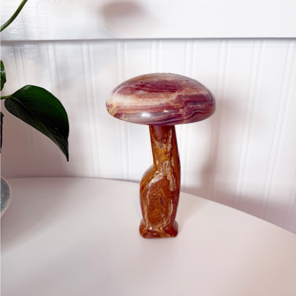 Onyx Stone Mushroom 6”